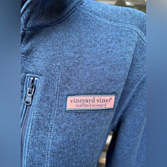 Vineyard Vines Heather Blue Half Zip Pullover Sweatshirt~S~ - Picture 2 of 6